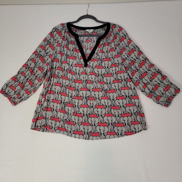 Crown and Ivy Women's Plus Elephant Blouse - size 1X - Picture 1 of 3